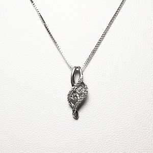 0.20 ctw Round Diamond Swirl Pendant